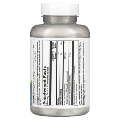 Яблочный уксус KAL Cider Vinegar 500 мг, 60 жевательных таблеток