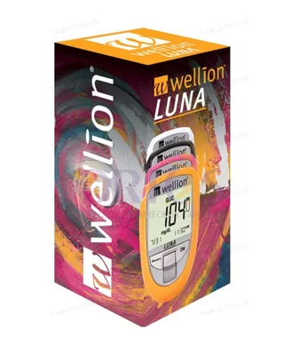 Набір Wellion Luna trio для тестування рівня глюкози, холестерину та сечової кислоти в крові жовтий, ммоль/л