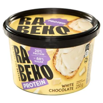 Протеїнова паста Rabeko Protein Pasta білий шоколад, 250 г