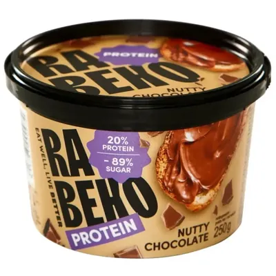 Протеїнова паста Rabeko Protein Pasta шоколад з горіхами, 250 г
