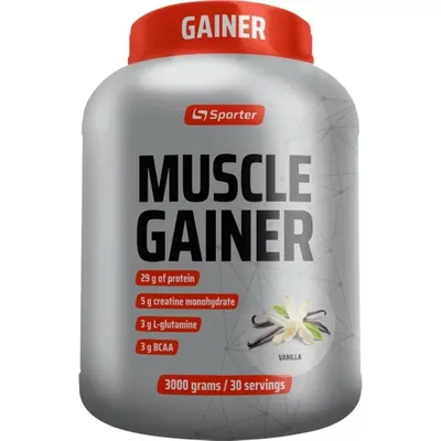 Гейнер Sporter Muscle Gainer ваніль, 3 кг