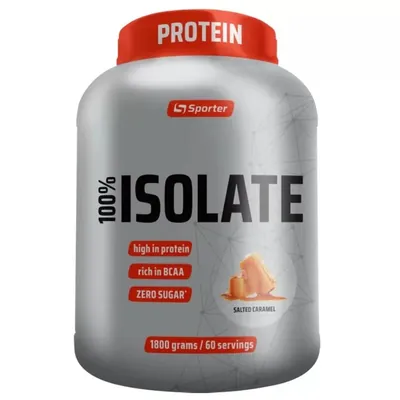 Протеїн сироватковий ізолят Sporter 100% Isolate солона карамель, 1,8 кг