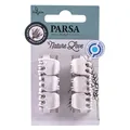 Заколка для волосся Parsa Beauty біла, 6 штук