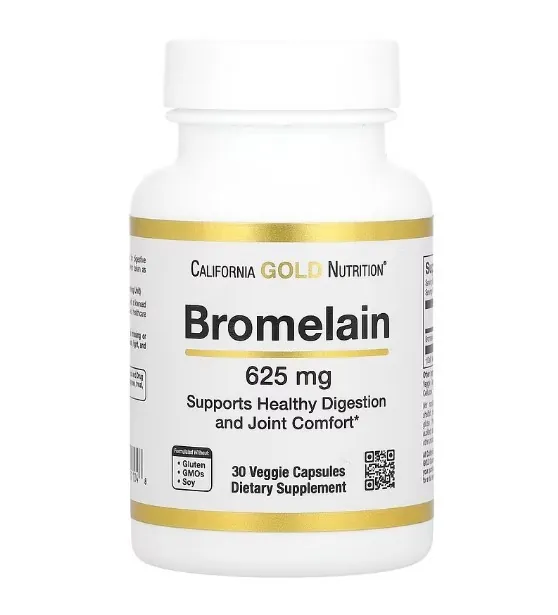 Бромелайн California Gold Nutrition Bromelain 625 мг вег. капсули №30