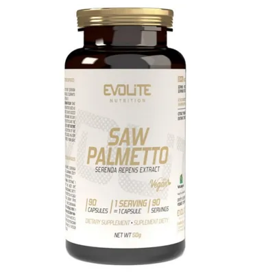Со Пальметто Evolite Nutrition 450 мг Saw Palmetto, 90 веганських капсул