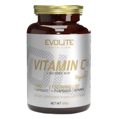 Вітамін C Evolite Nutrition 500 мг Vitamin C, 180 веганських капсул
