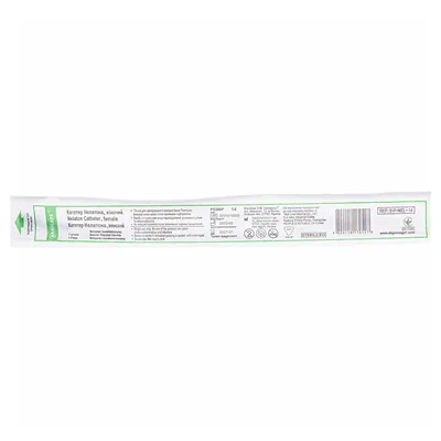 Катетер урологічний Medicare Nelaton Catheter female типу Нелатон жіночий, 14 Fr, зелений, 1 штука