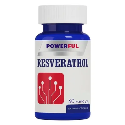 Ресвератрол POWERFUL Resveratrol 1130 мг капсули №60