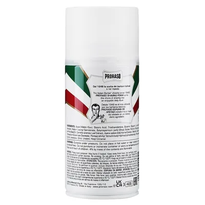 Піна для гоління Proraso для чутливої шкіри з екстрактом зеленого чаю, 300 мл