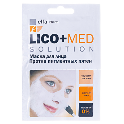 Маска для лица Elfa Pharm Lico+Med против пигментных пятен, 20 мл