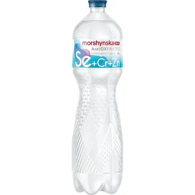 Напій безалкогольний Моршинська plus AntiOxiwater Se + Cr + Zn з селеном, хромом та цинком, 1,5 л