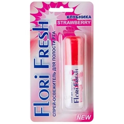 Освіжувач для порожнини рота Flori Fresh спрей полуниця, 15 мл