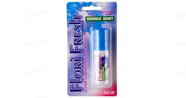Освіжувач для порожнини рота Flori Fresh спрей подвійна м'ята, 15 мл
