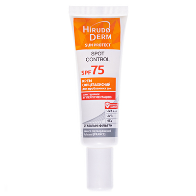 Крем солнцезащитный Hirudo Derm Sun Protect Spot Control для проблемных зон SPF 75, 25 мл