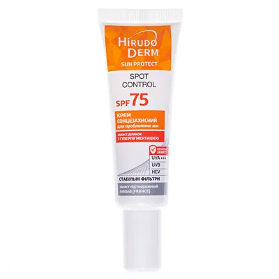 Крем сонцезахисний Hirudo Derm Sun Protect SPF75 Spot Control для проблемних зон, 25 мл