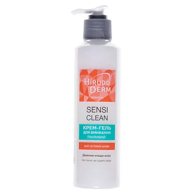 Крем-гель для вмивання Hirudo Derm Sensitive Sensi Clean пінливий, 180 мл