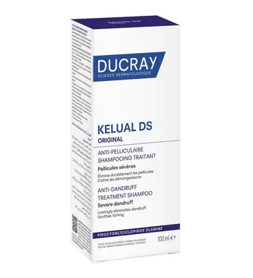 Шампунь Ducray Kelual DS проти стійкої лупи та себорейного дерматиту, 100 мл