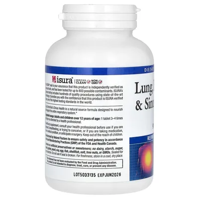 Здоров'я дихальних шляхів Natural Factors Lung Bronchial & Sinus Health, 90 таблеток