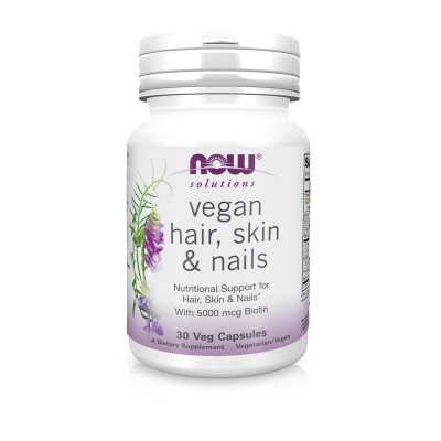Дієтична добавка NOW Vegan Hair, Skin & Nails капсули №30