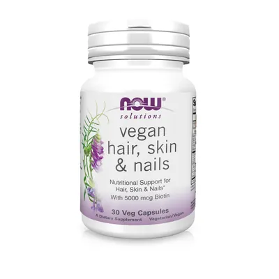 Вітамінно-мінеральний комплекс для волосся, шкіри та нігтів NOW Vegan Hair, Skin, Nails вег. капсули №30