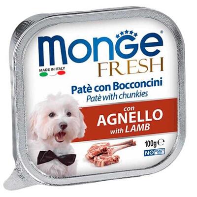 Корм влажный Monge Dog Fresh паштет для собак, ягненок, 100 г