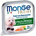 Корм влажный Monge Dog Fresh паштет для собак, курица с овощами, 100 г