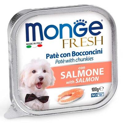 Корм вологий Monge Dog Fresh паштет для собак, лосось, 100 г