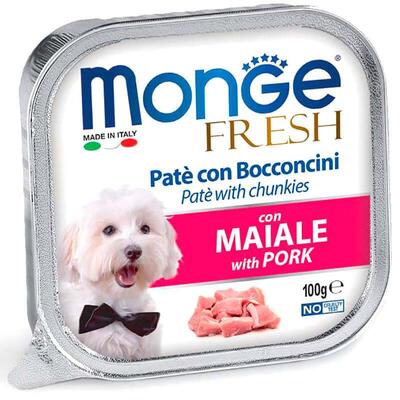 Корм влажный Monge Dog Fresh паштет для собак, свинина, 100 г