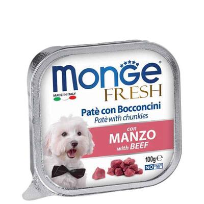 Корм влажный Monge Dog Fresh паштет для собак, говядина, 100 г