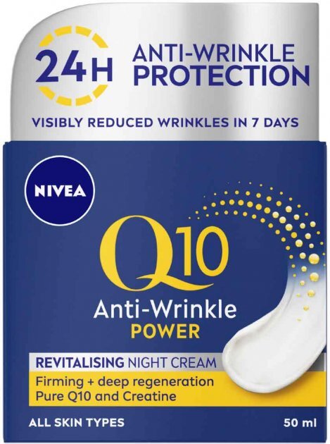 Крем для лица Nivea Q10 Power ночной восстанавливающий против морщин, 50 мл