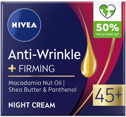 Крем для лица Nivea Против морщин + упругость 45+ ночной, 50 мл