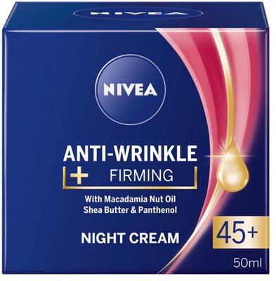 Крем для лица Nivea Против морщин + упругость 45+ ночной, 50 мл
