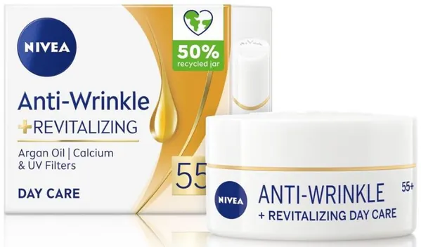 Крем для обличчя Nivea Проти зморшок + ревіталізація 55+ денний, 50 мл