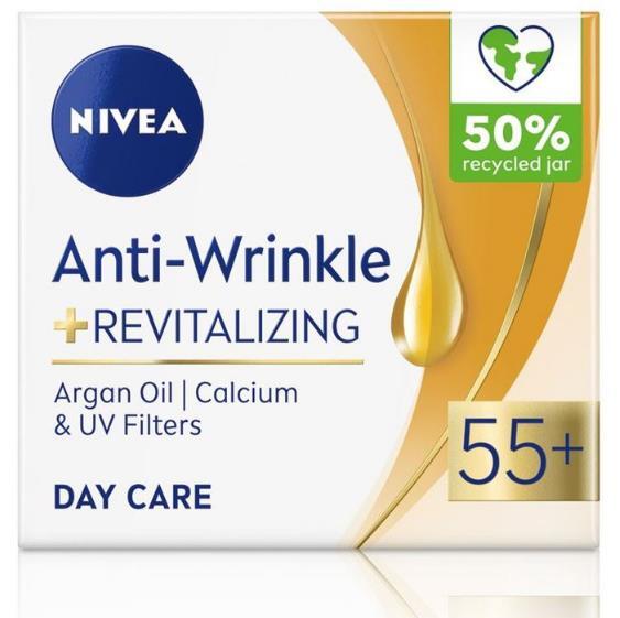 Крем для обличчя Nivea Проти зморшок + ревіталізація 55+ денний, 50 мл
