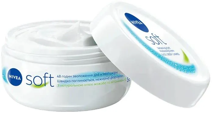 Крем Nivea Soft Інтенсивний зволожуючий для обличчя, рук та тіла (89059), 100 мл