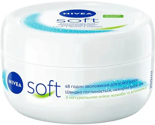 Крем Nivea Soft Інтенсивний зволожуючий для обличчя, рук та тіла (89050), 200 мл