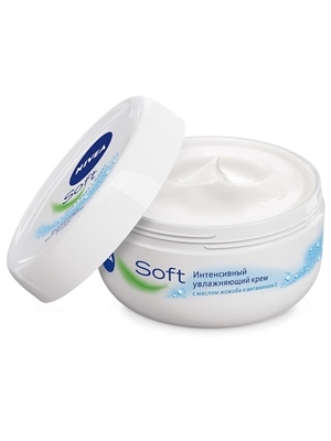 Крем для лица, рук и тела Nivea Soft интенсивно увлажняющий с маслом жожоба и витамином Е, 200 мл