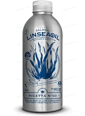 Олія №3 Necon Salmoil №3 лляна + водорості шизохітріум для шкіри та шерсті для котів та собак, 250 мл
