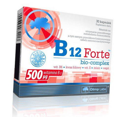 Вітамінний комплекс групи В з залізом Olimp B12 Forte, 30 капсул