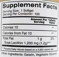 Соєвий лецитин Earth's Creation Soya Lecithin 1200 мг, 100 капсул