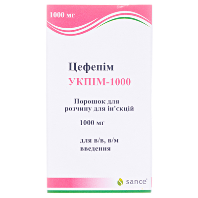 Укпим-1000 порошок для р-ра д/ин. по 1000 мг №1 во флак.