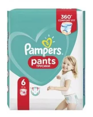 Підгузки-трусики Pampers Pants дитячі розмір 6, 15+ кг, 19 шт