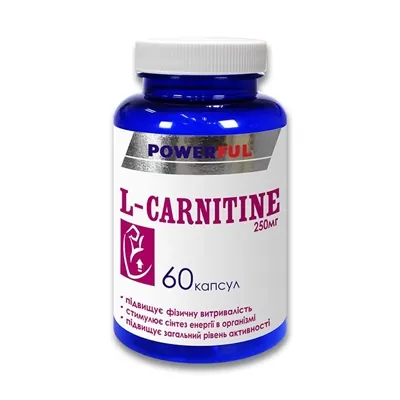 L-Карнітин POWERFUL L-Carnitine капсули №60 у бан.