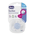 Пустышка силиконовая Chicco Physio Comfort (74911.21), от 0 до 6 месяцев, голубая, 1 шт
