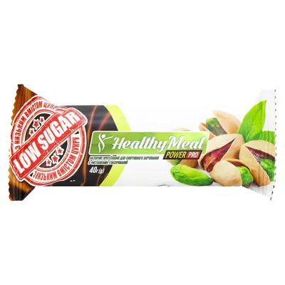 Батончик протеїновий Power Pro Healthy Meal без цукру з фісташками, 40 г