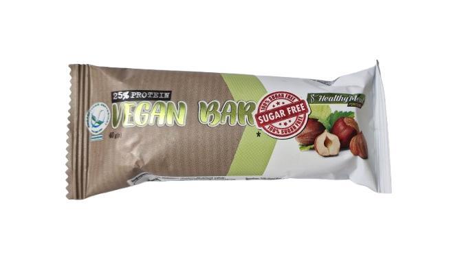 Батончик протеиновый Power Pro Vegan 25% протеина, без сахара с орехами, сухофруктами, 40 г
