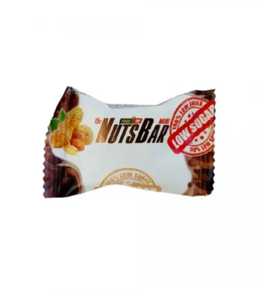 Цукерки Power Pro Nuts Bar Mini з арахісом глазуровані без додавання цукру, 15 г