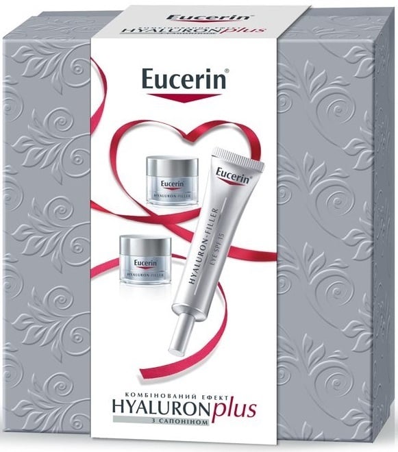 Набор для лица Eucerin (Hyaluron-Filler крем против морщин для кожи глаз SPF15 15 мл + ночной крем против морщин 2 шт х 7 мл) 95680-57783-00
