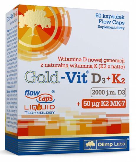 Вітамін Д3 2000+K2 Olimp Gold Vit D3 2000+K2, 60 капсул