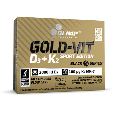 Вітамін Д3 2000+K2 Olimp Gold Vit D3 2000+K2 Sport Edition, 60 капсул
